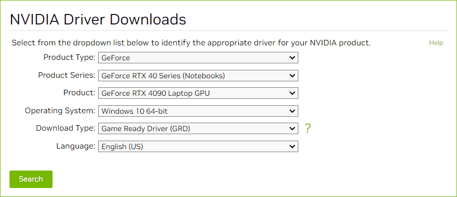 unduh driver GPU NVIDIA