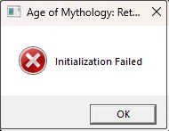 Initialization Failed