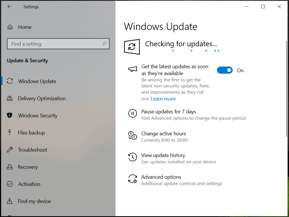 update Windows 10