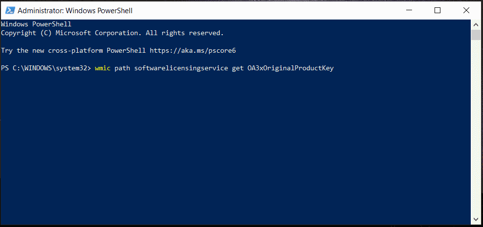 check product key in PowerShell