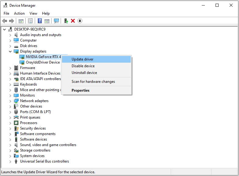 choose Search automatically for updated driver software