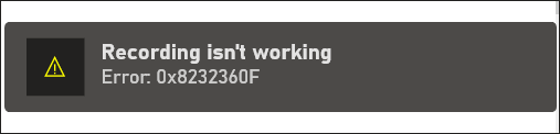 error message