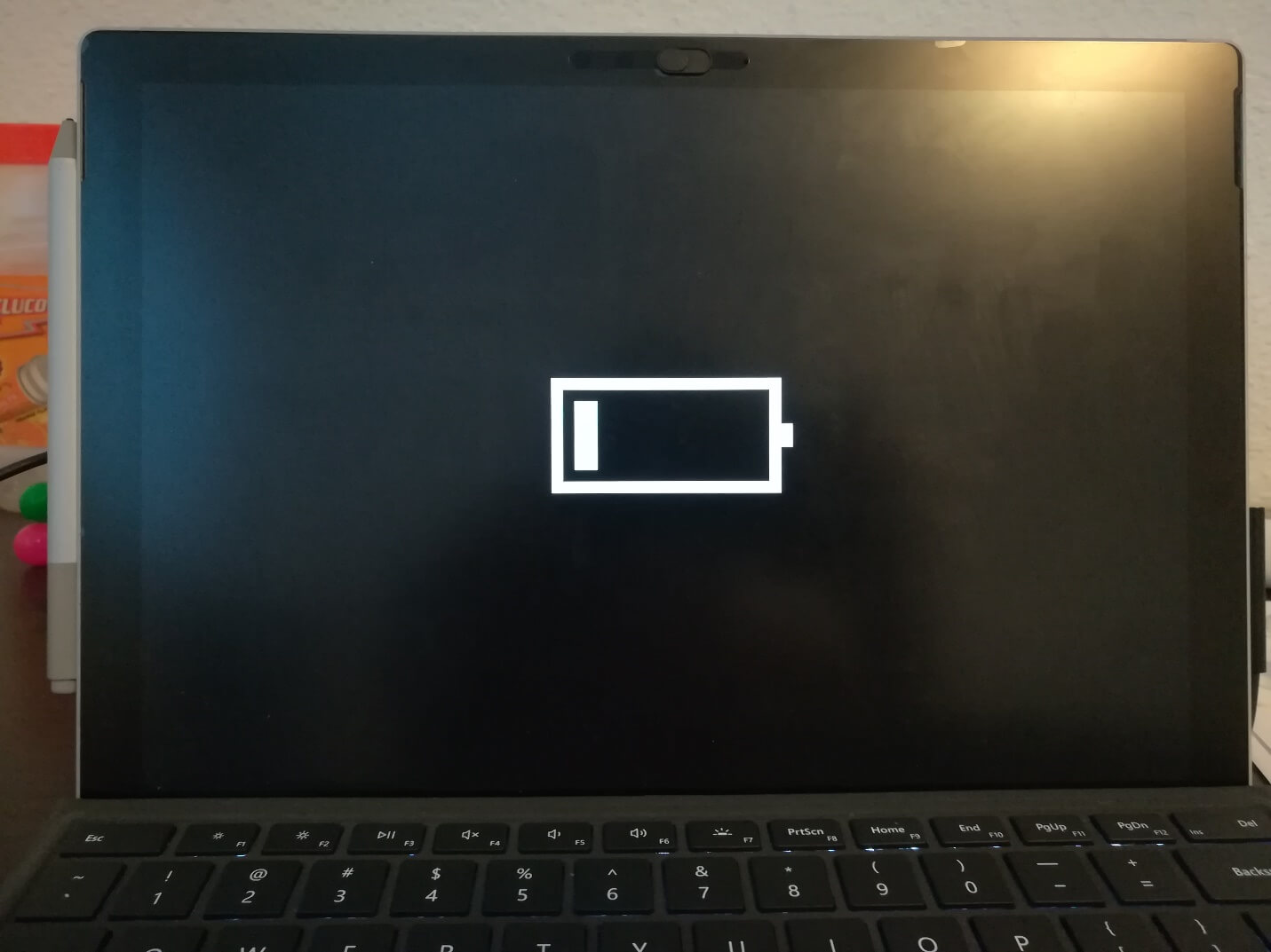 Surface Shows Battery Symbol on Screen? 3 Solutions Here