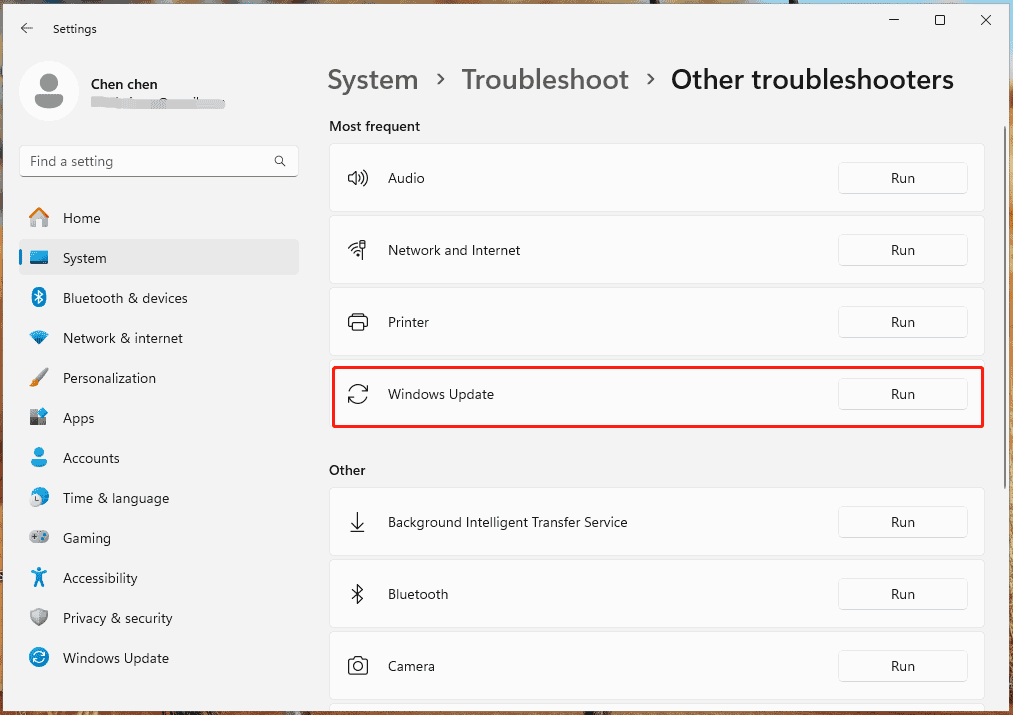 Windows Update Troubleshooter