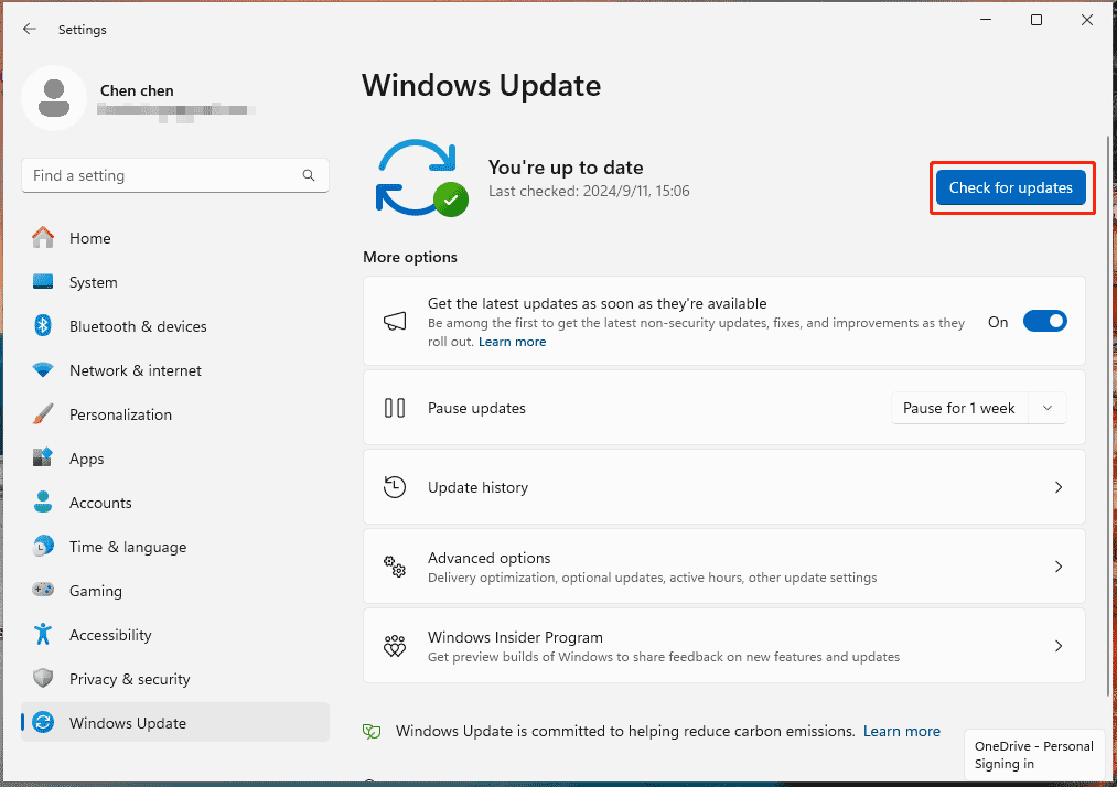 KB5043178 download via Windows Update