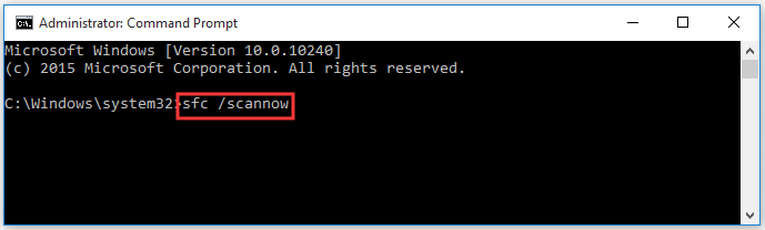 eseguire il comando sfc /scannow