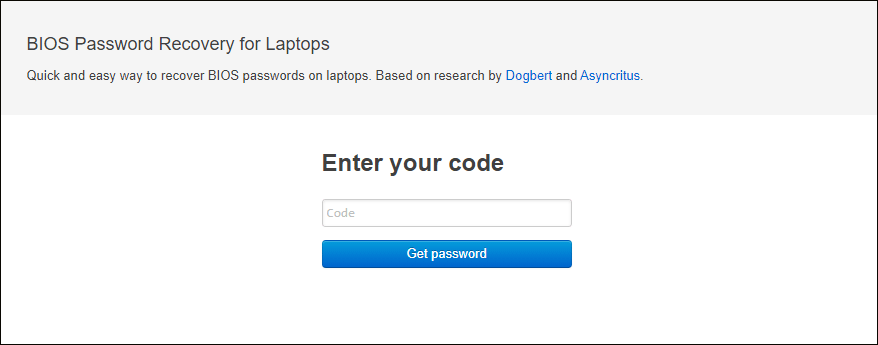 enter your code into the search bar