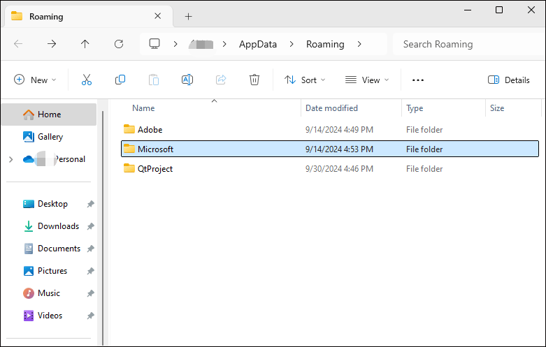 enter Microsoft to delete some folders related to Teams