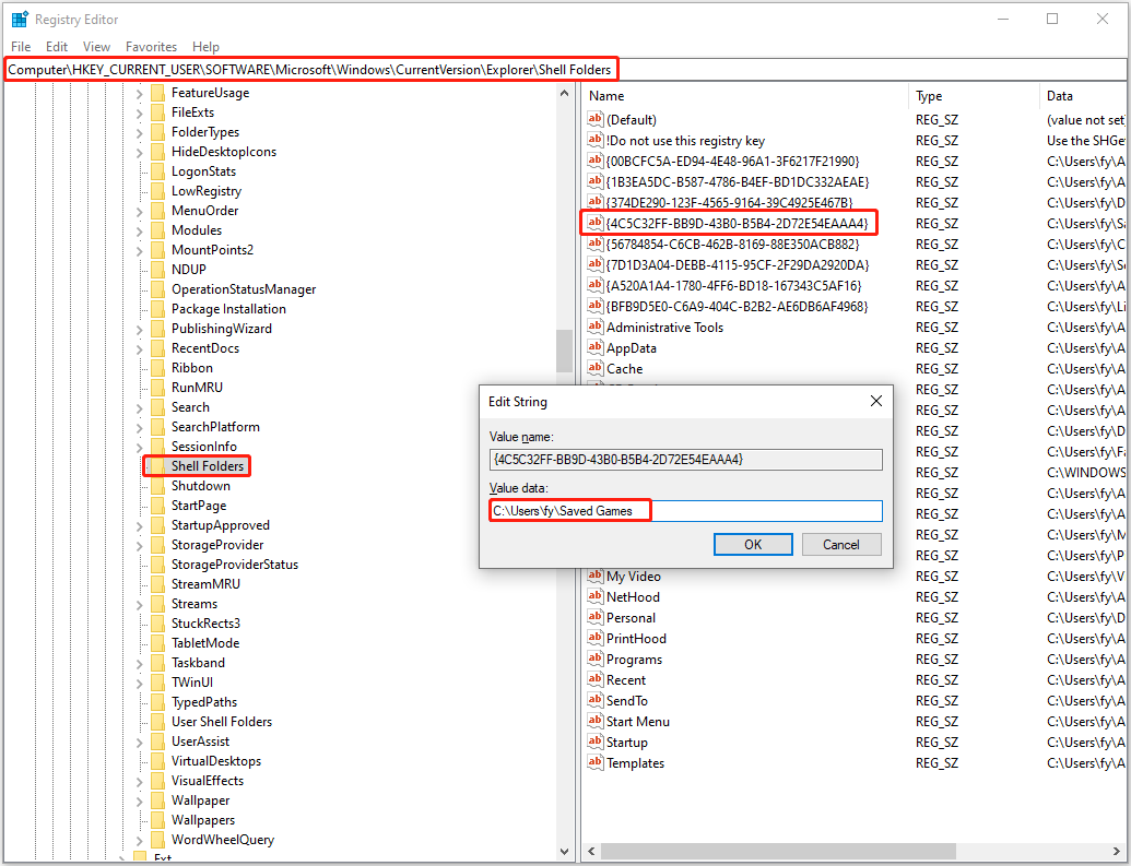 set up the registry value data in Registry Editor