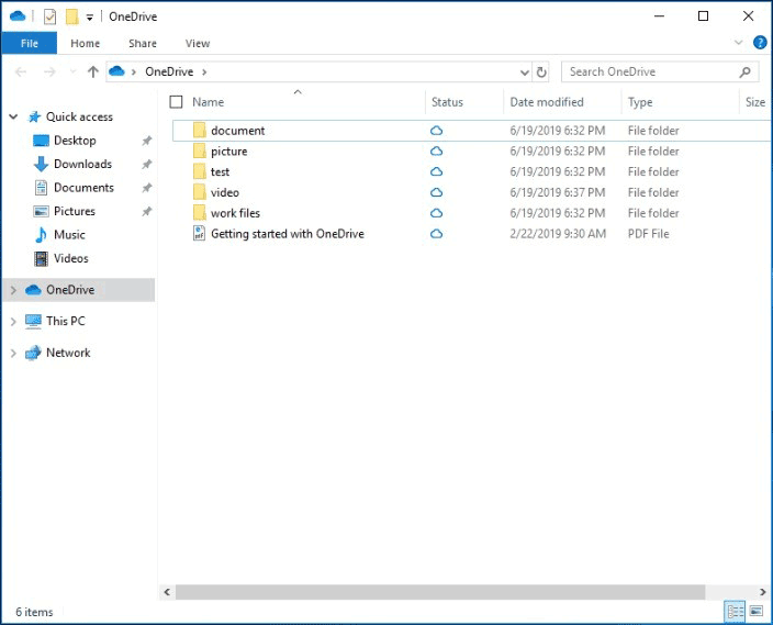 dossier onedrive