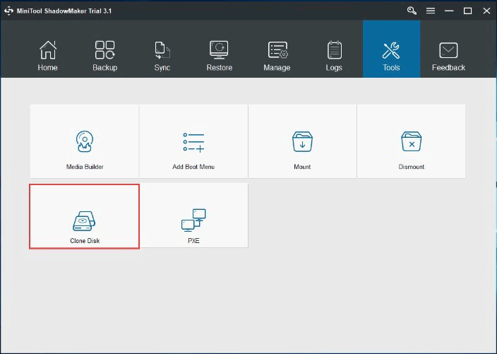 Disque de clonage MiniTool ShadowMaker