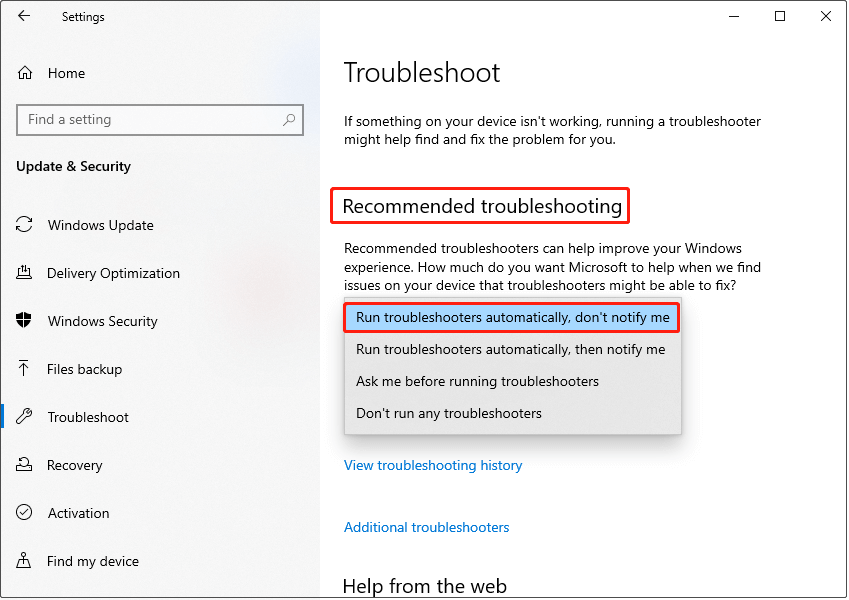 run the troubleshooter for all apps in Settings