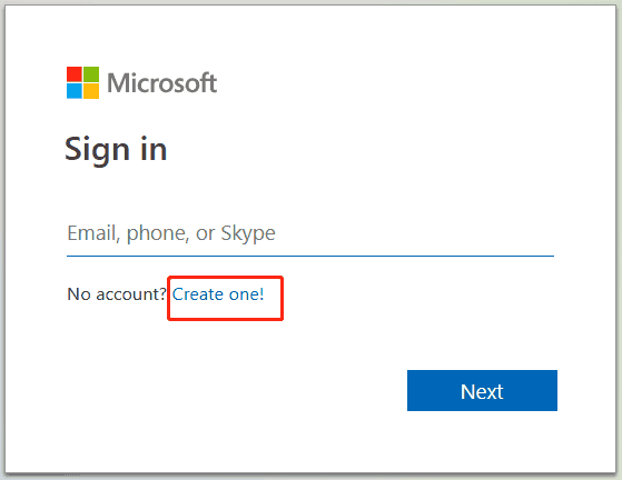 create a new OneDrive account