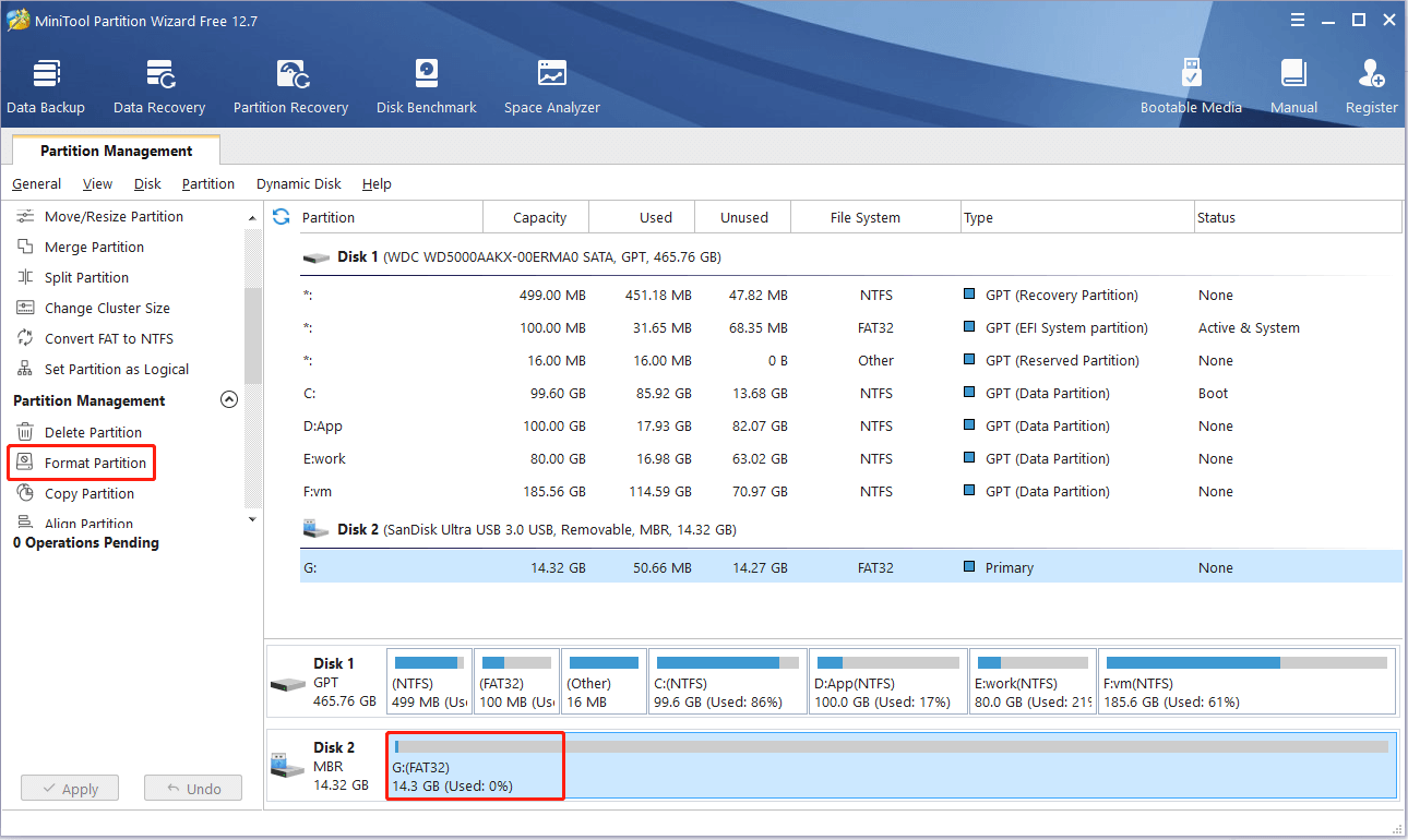 formater la partition