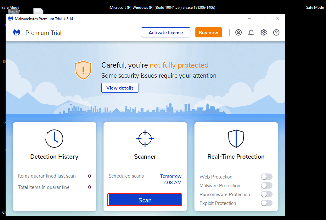 Analyser Malwarebytes