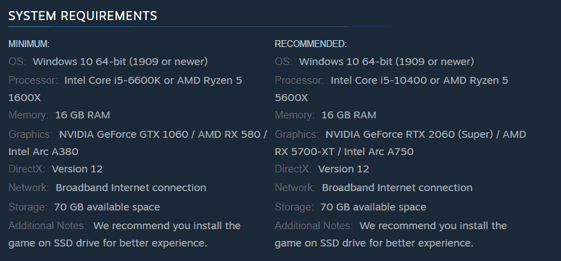 Marvel Rivals system requirements on Steam