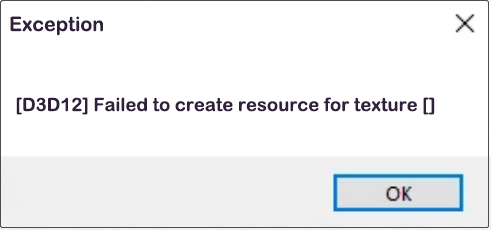 the failed to create resource for texture error in Path of Exile 2