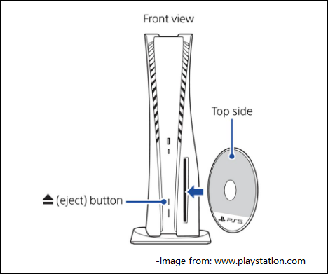 insertar un disco en PS5