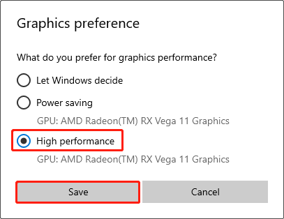 set high performance for Resident Evil 4