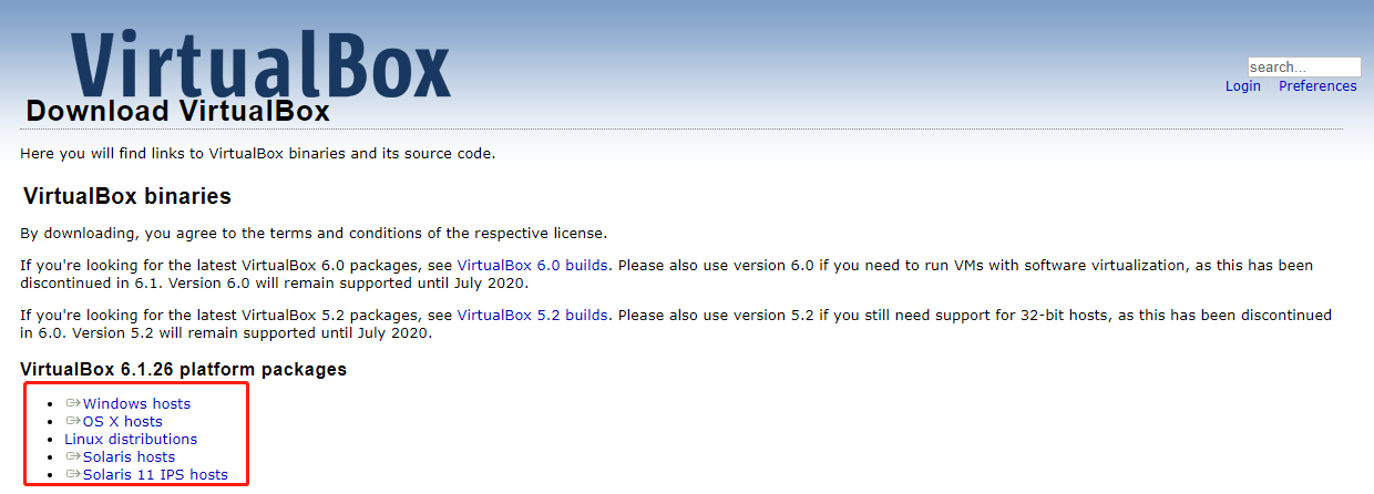 Descargue VirtualBox