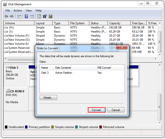 clique no botão Converter