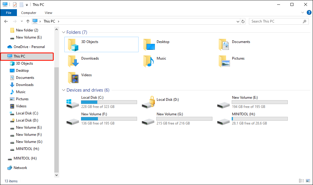 go to This PC and access the Local Disk in File Explorer to locate the game launcher