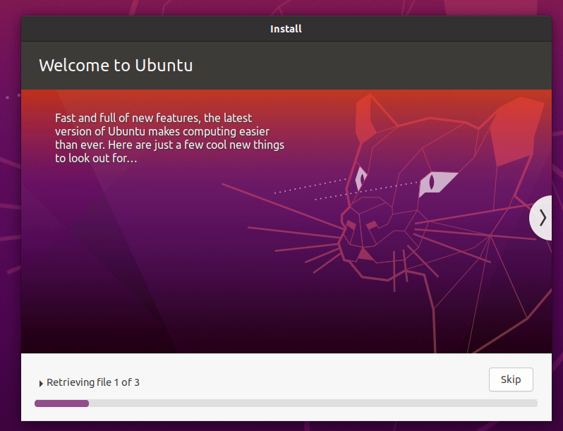 O Ubuntu está instalando