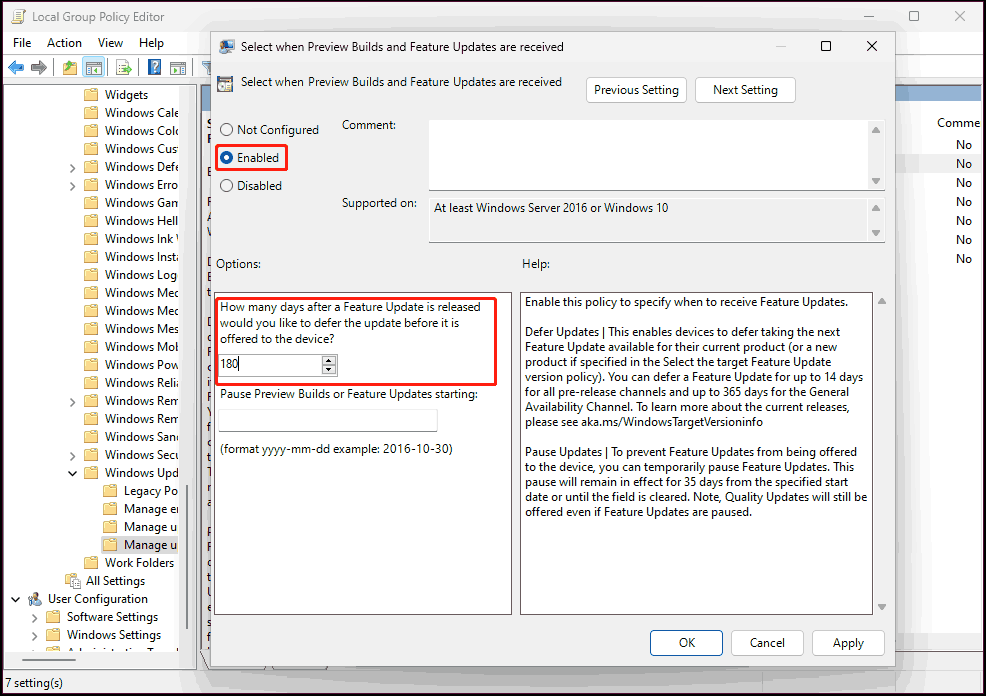 defer mandatory Windows 11 24H2 update
