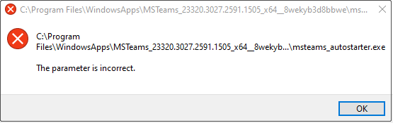 msteams_autostarter.exe error message