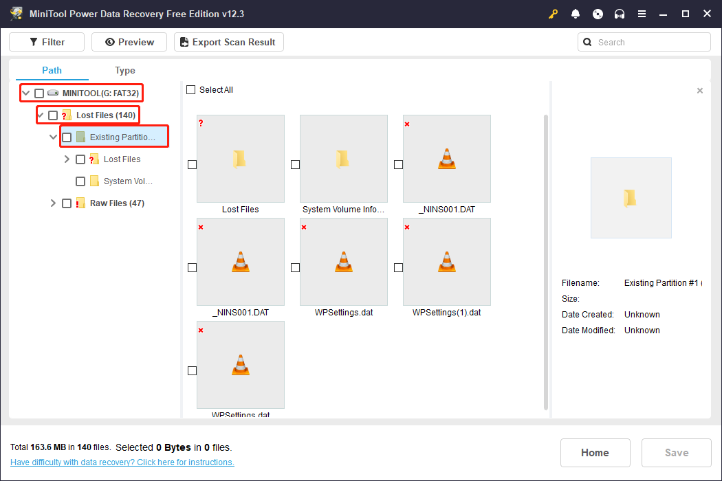use the Path feature to find targeted files in MiniTool Power Data Recovery