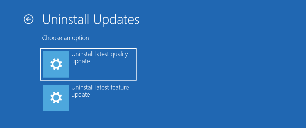Desinstalar atualizações