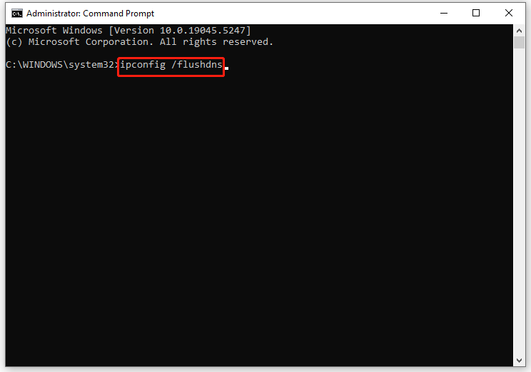 run this command to flush the DNS cache on your computer