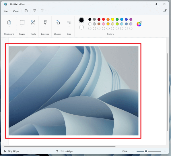 paste the screenshot in Paint