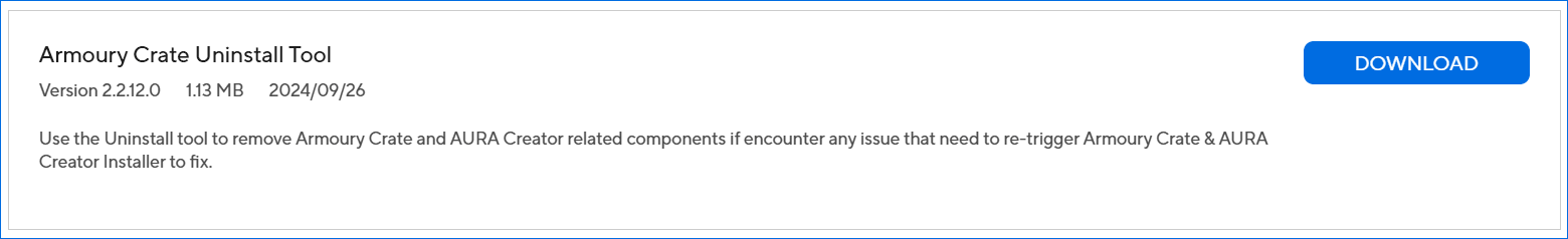 Armoury Crate Uninstall Tool