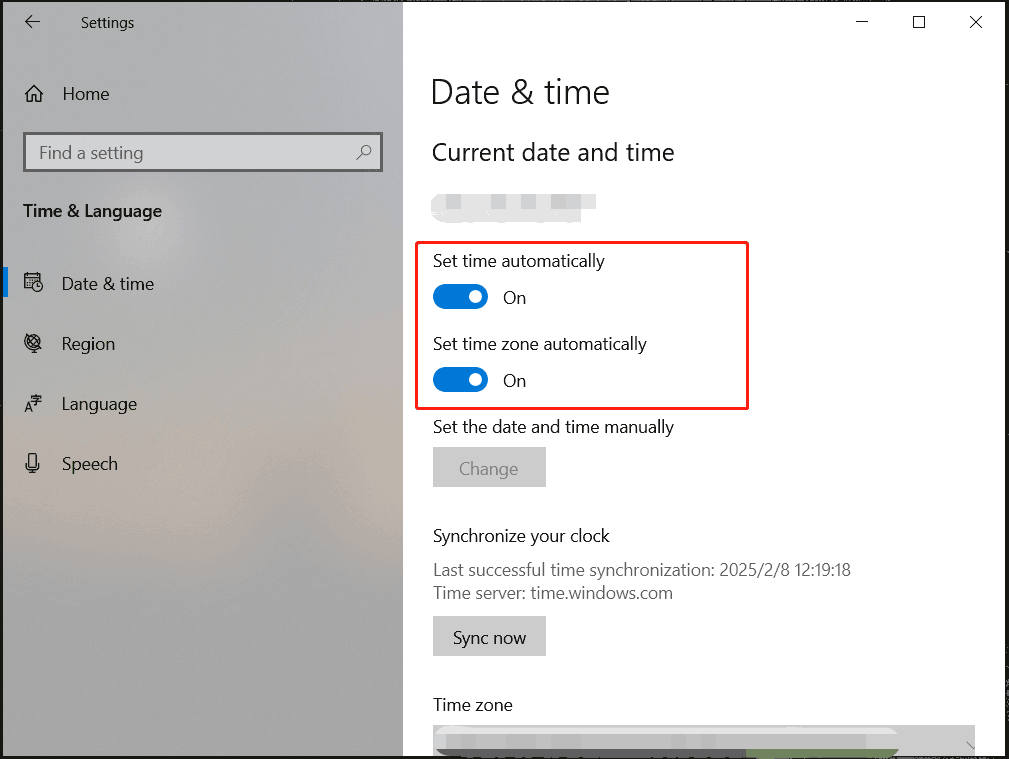set date and time correctly Windows 10