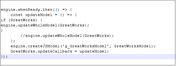 the .js file content in Notepad++