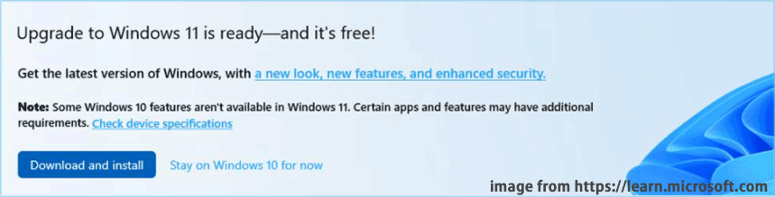 upgrade to Windows 11 is ready 