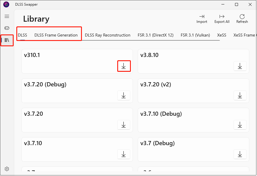 download the latest version of DLSS and DLSS Frame Generation