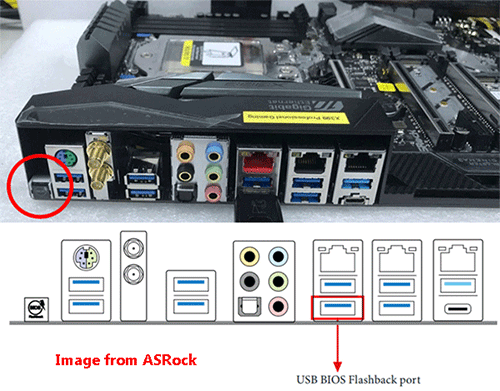 USB BIOS Flashback port