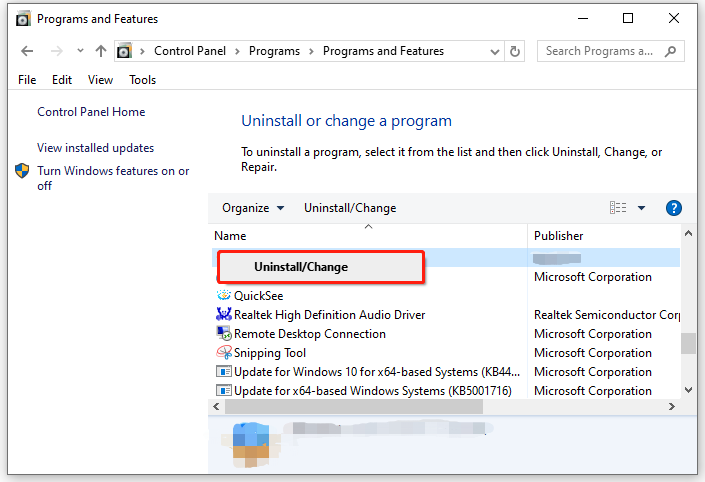 hit Uninstall to uninstall unknown software