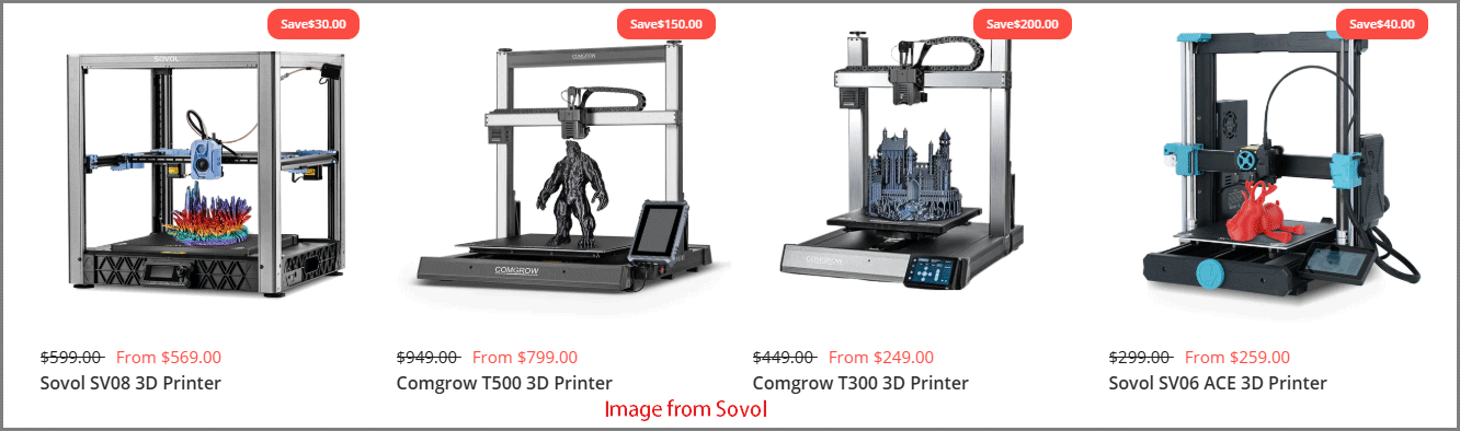 Sovol 3D printers