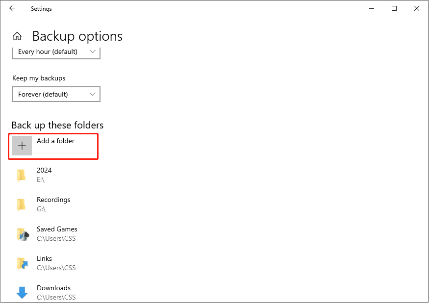 back up Assassin’s Creed Shadows save file folder using File History