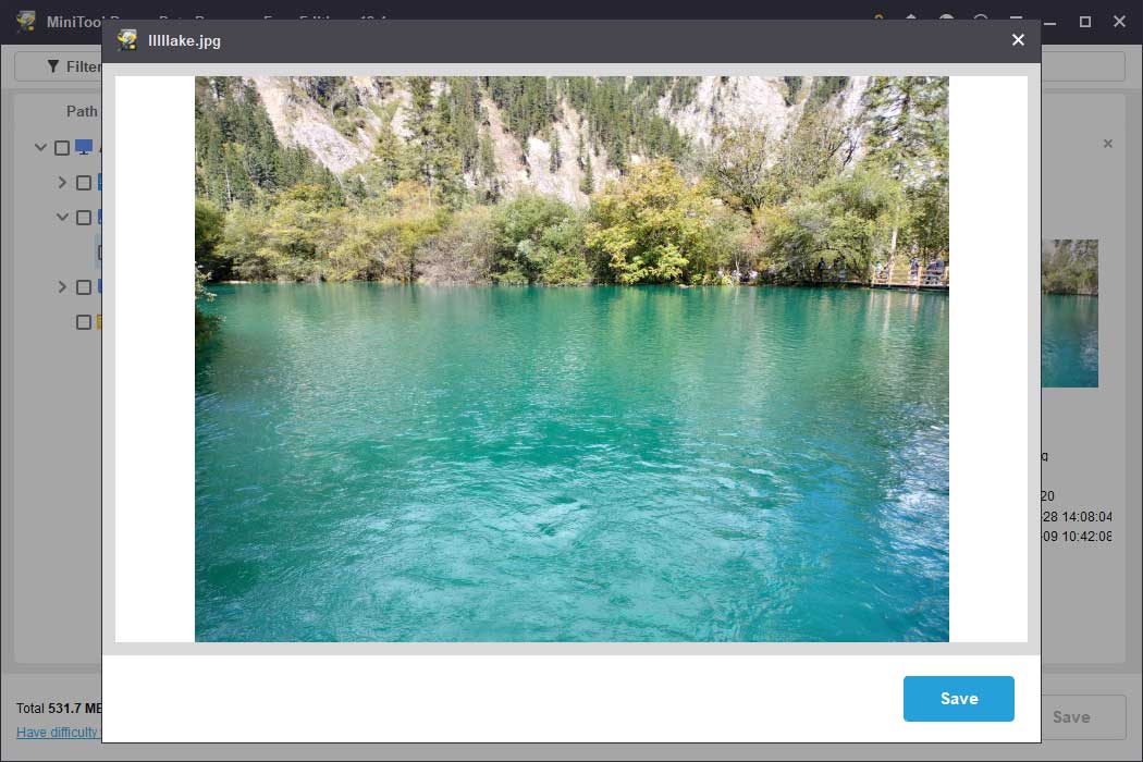 preview a picture before saving it on the result page