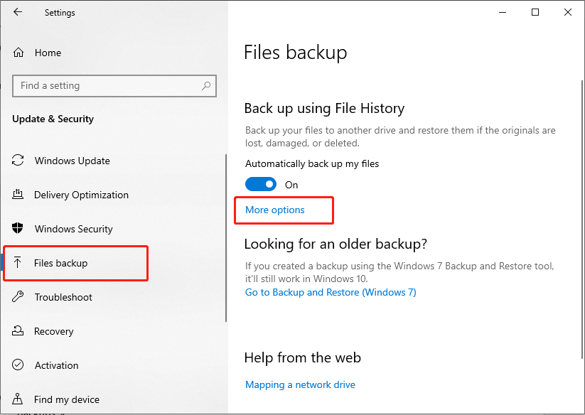 click More options