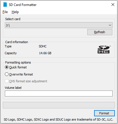 SD Card Formatter