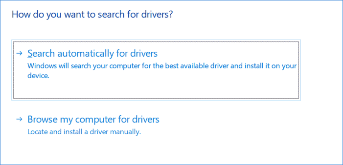 update driver in Device Manager