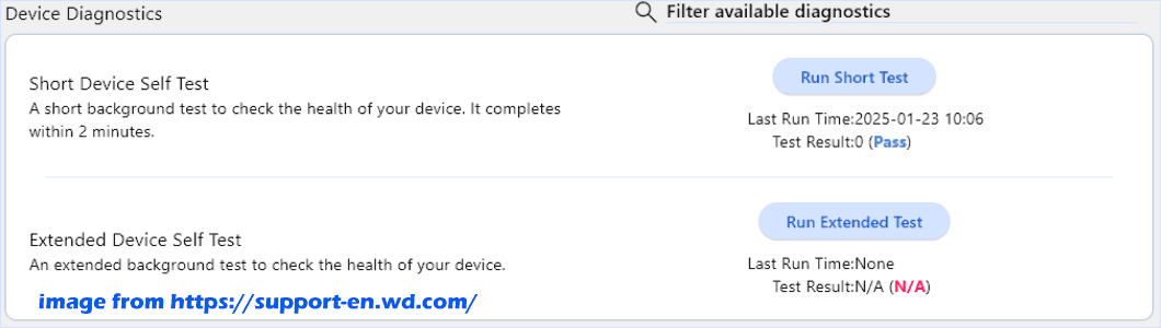 Western Digital Kitfox Device Diagnostics