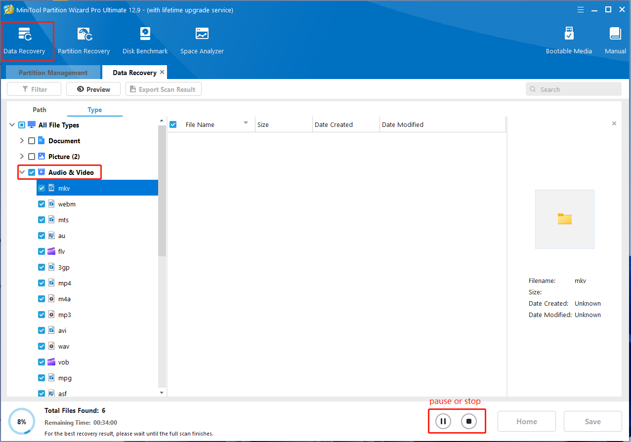 recover videos using Partition Magic