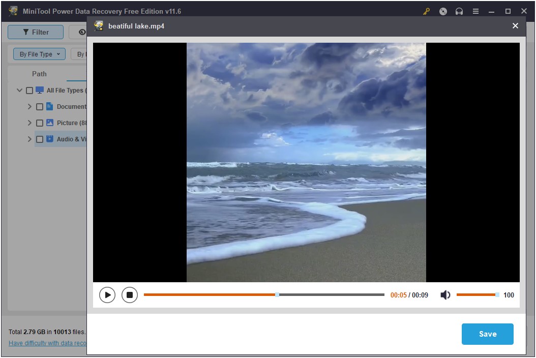 visualizar o ficheiro de vídeo