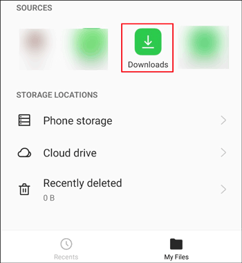 Haz clic en "Descargas" en iPhone